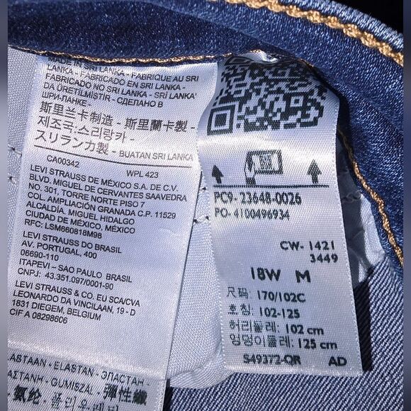 Levi Strauss and Co Jeans Size 18W ( JEA20) - Picture 11 of 12